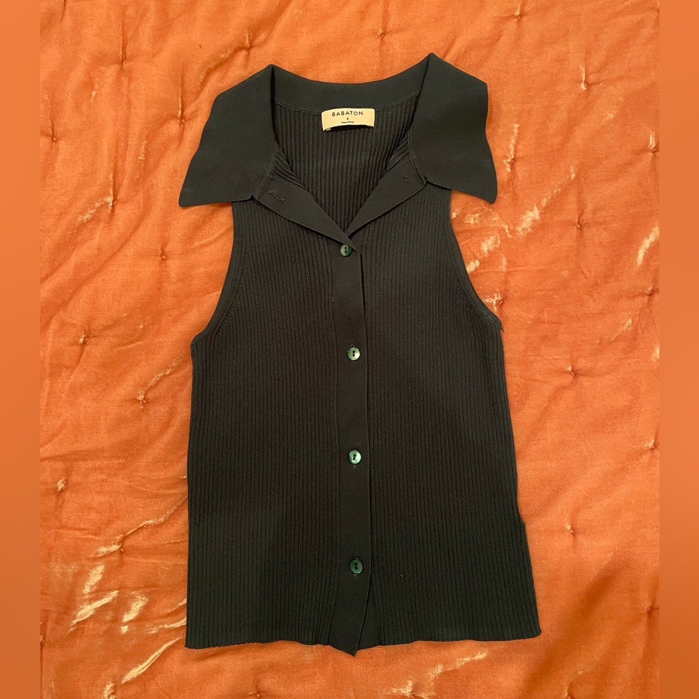 Aritzia Babaton Stovall Sweater Polo Top